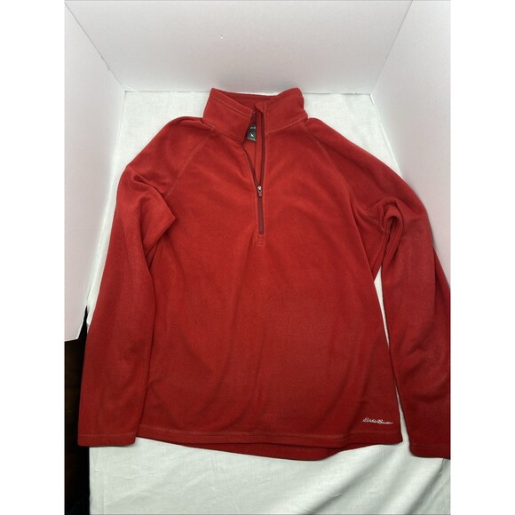 Eddie Bauer Other - Eddie Bauer Women’s 1/4 Zip Fleece Pullover - Size Large - Red Outdoors Running